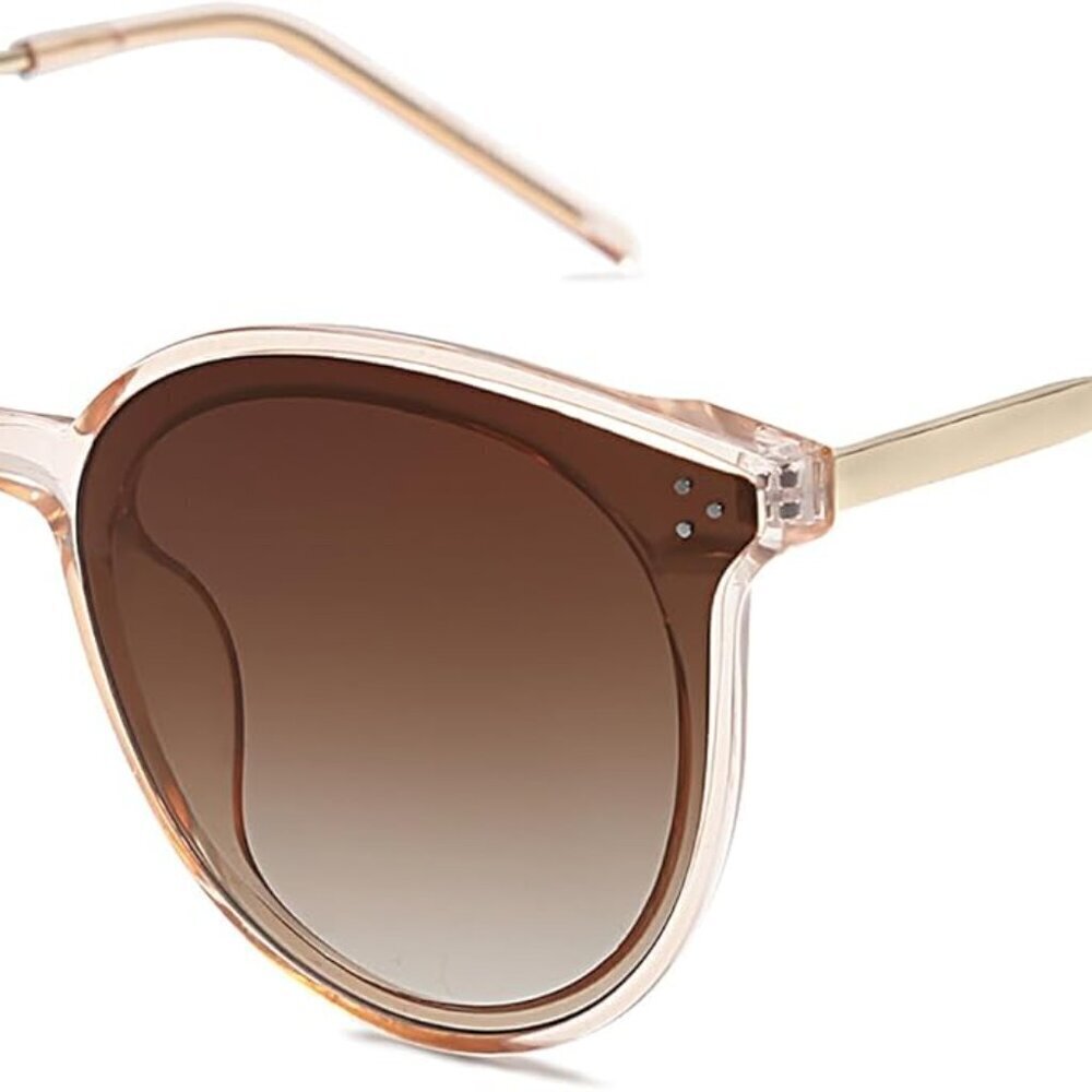 Round Sunglasses Unisex Polycarbonate Large UV400 Retro Sun Shades Vacation